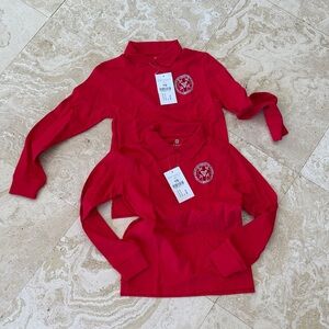 Red Polo Shirts with Embroidered Logo